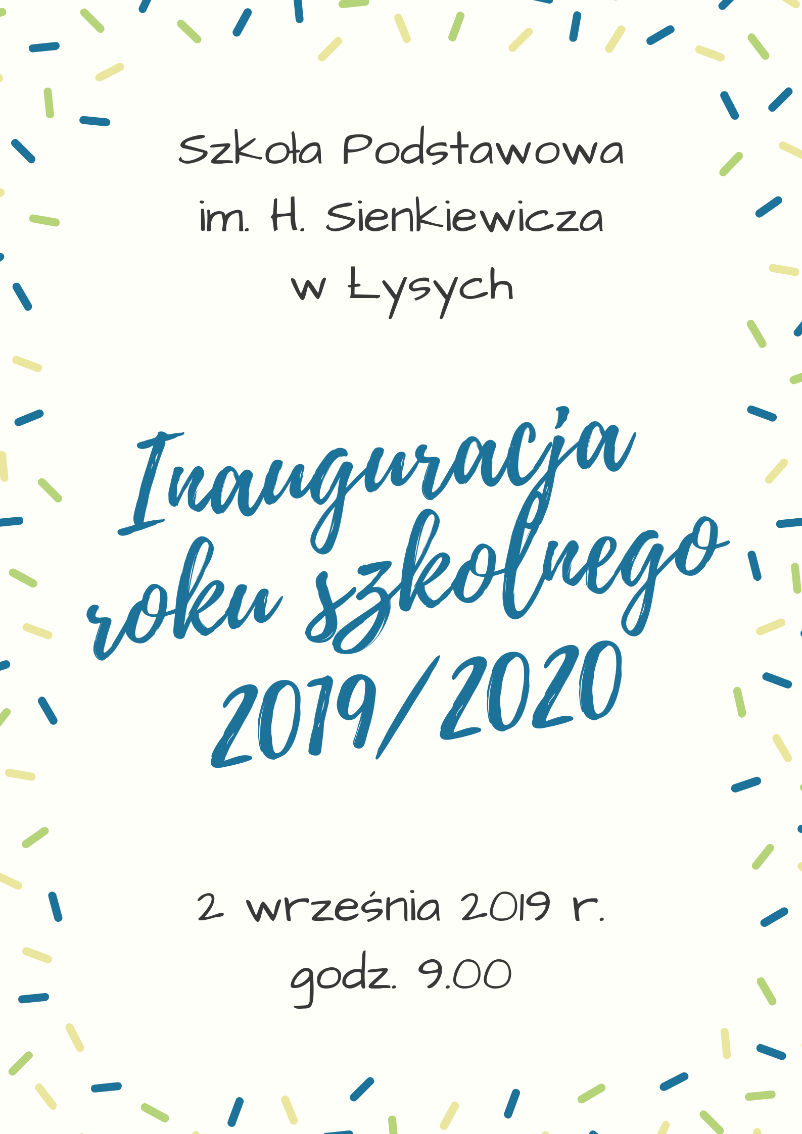 Inauguracja roku szkolnego 2019 2020
